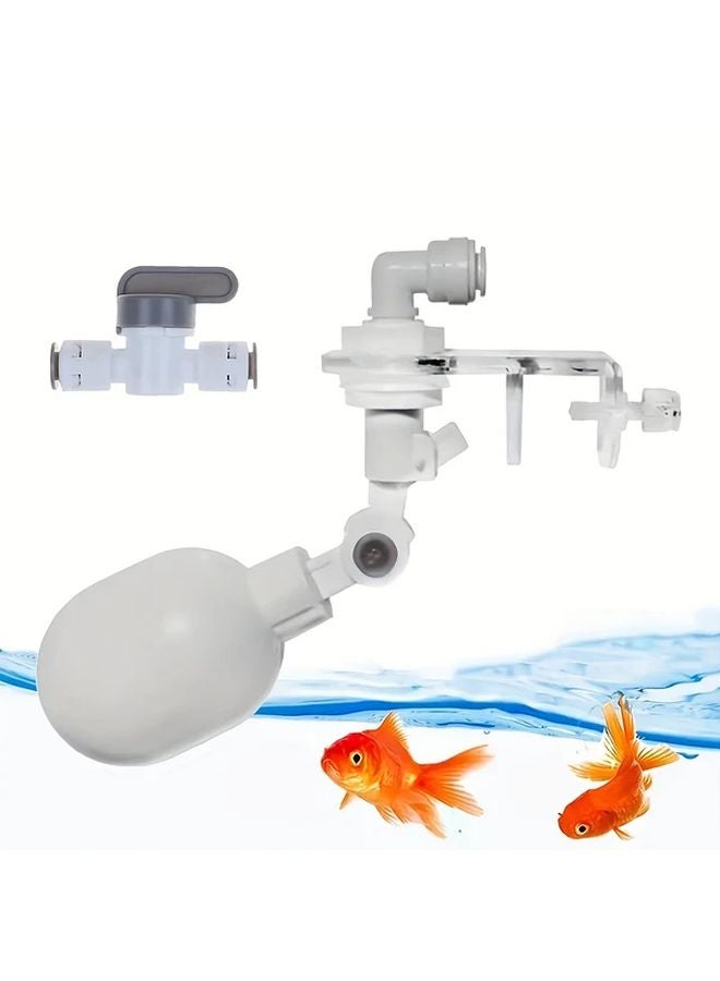 صمام التحكم في مستوى المياه البلاستيكي، نظام التعبئة التلقائية، مجموعة العوامة القابلة للتعديل لحوض السمك - Image 2