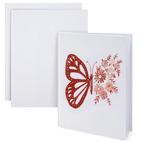 Paper Junkie Blank Books for Kids to Write Stories - 8.5 x 11 In, White Hardcover, Pack of 3 - Unlined Journal & Scrapbook with 36 Pages Acid-Free Paper for Drawing & Doodling - Image 2
