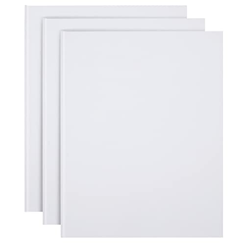 Paper Junkie Blank Books for Kids to Write Stories - 8.5 x 11 In, White Hardcover, Pack of 3 - Unlined Journal & Scrapbook with 36 Pages Acid-Free Paper for Drawing & Doodling - Image 1