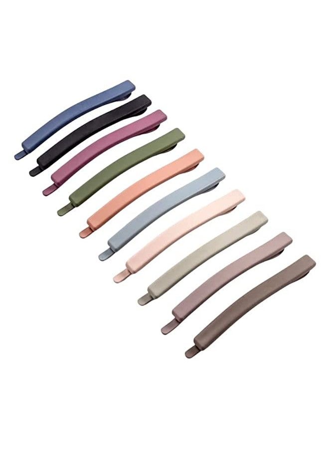 FROWWY 10PCS Hair Clips for Morandi Styling, One Line Hair Barrettes Pins, Non Slip Colorful Hair Clips for Styling Sectioning, for Women, Baby Kids and Girls (Multicolor) - Image 1
