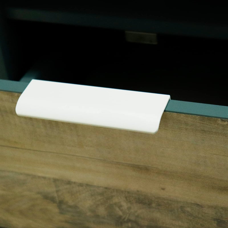 Tsnamay مجموعة تسناماي من 6 قطع، مقابض سطحية بيضاء مقوسة بطول 4.72 بوصة، مقابض حواف بيضاء، مقابض أدراج أثاث، مقابض خزائن مخفية، قطر الفتحة 3.78 بوصة / 96 مم - Image 4