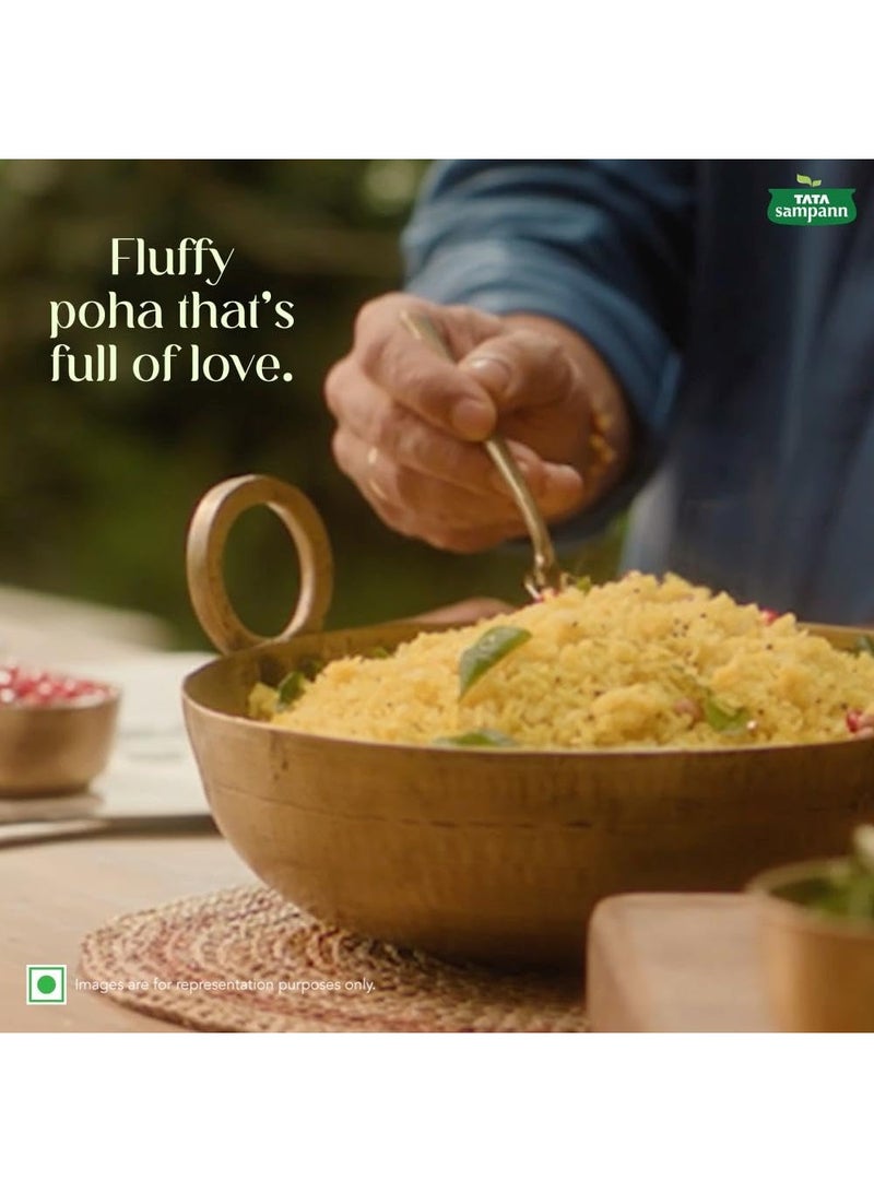 Tata Sampann, High in Fibre Premium Poha(Thick), 1kg - Image 2
