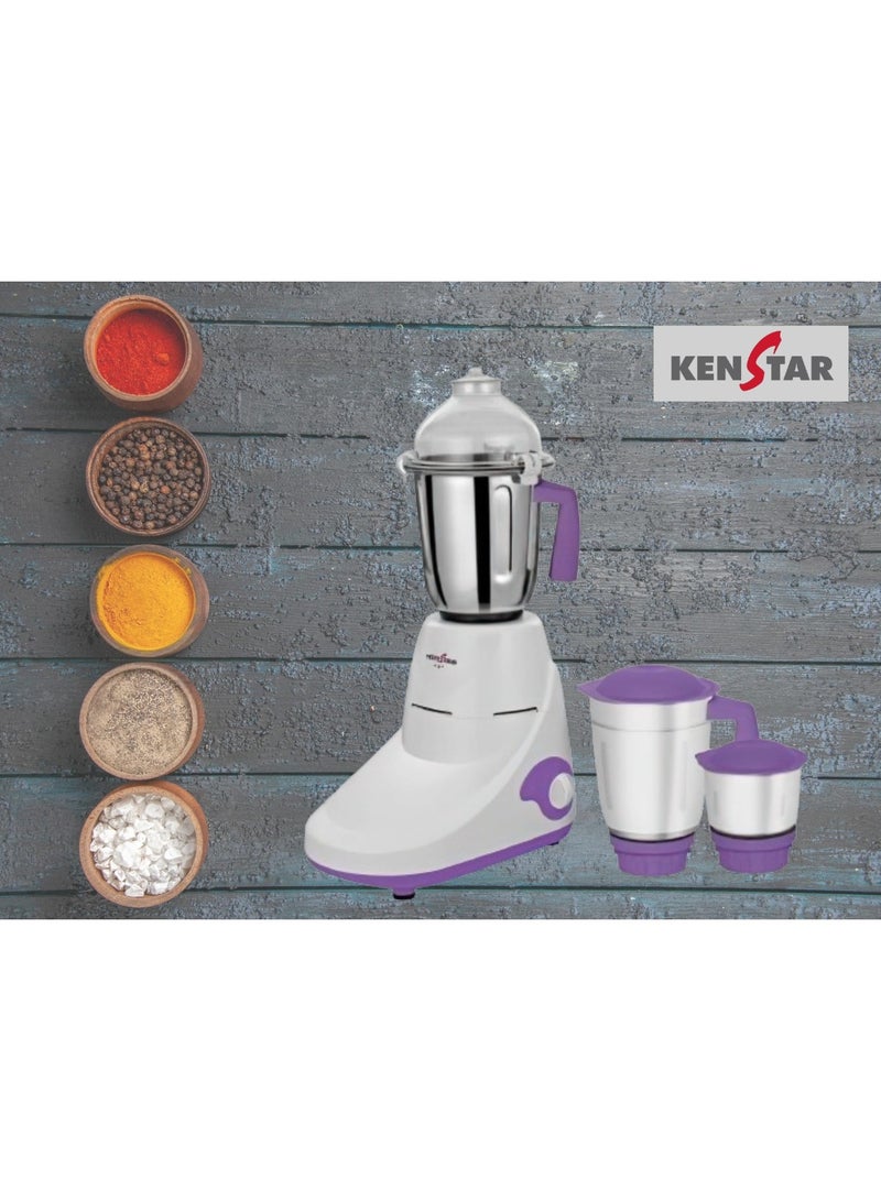 KENSTAR Kenstar Mixer Grinder with Powerplus Hybrid Motor and 3 Multi Function Stainless Steel Jars 750W  - Image 3