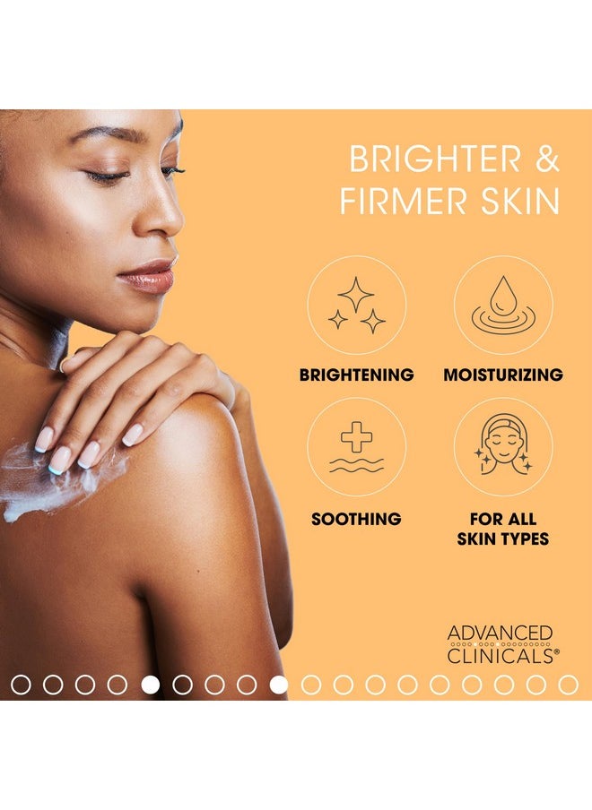Advanced Clinicals Advanced Clinicals Vitamin C Body Lotion + Potent Vitamin C Serum 2pc Bundle | Face Serum & Body Cream Brightening Skin Care Set & Kits For Wrinkles, Dark Spots, Dry Skin, & Uneven Skin Tone, 2-Pack  - Image 2