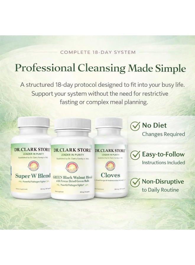 Dr Clark Store Dr. Clark Store Intestine Support & Cleanse Kit - With Freeze-Dried Green Black Walnut Hulls, Wormwood, and Cloves-Helps Maintain Optimum Intestinal Function - Image 5