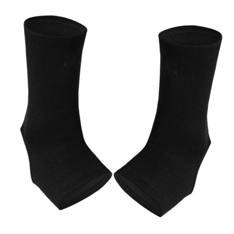 حامي ضغط الكاحل للشباب الرياضي لكرة السلة وكرة القدم والجري أسود - Image 1