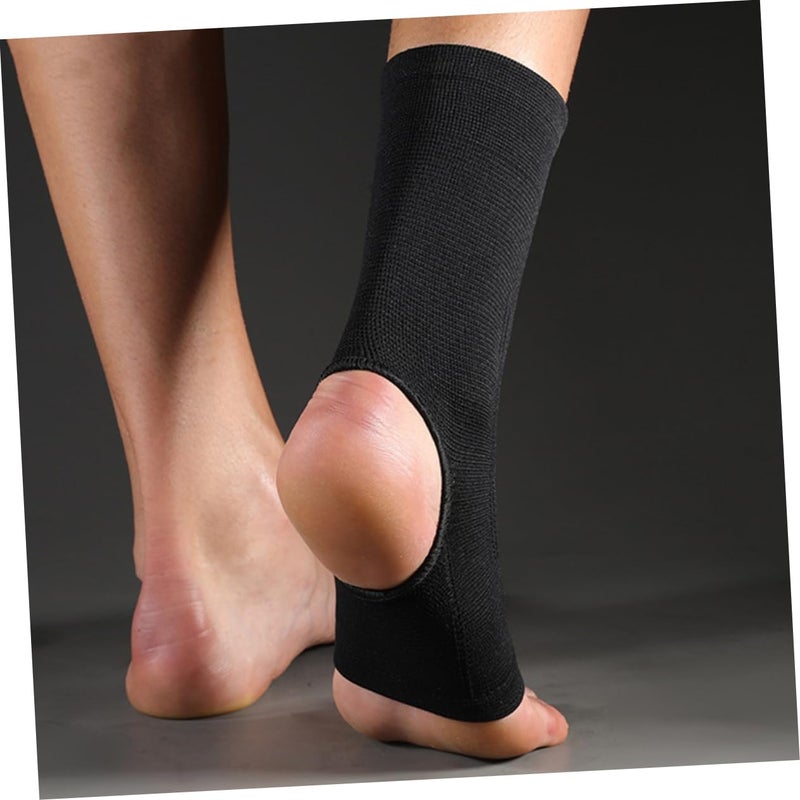 حامي ضغط الكاحل للشباب الرياضي لكرة السلة وكرة القدم والجري أسود - Image 5