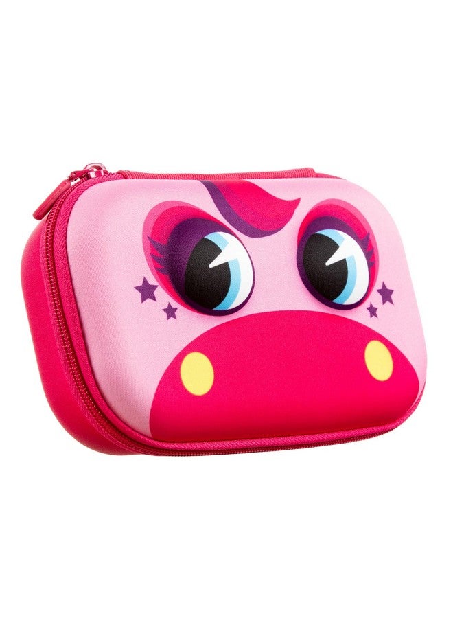 زيبيت علبة أقلام بوني للأطفال | حافظة أقلام للمدرسة | حقيبة أقلام منظمة | حقيبة أقلام كبيرة السعة (وردي) - Image 1