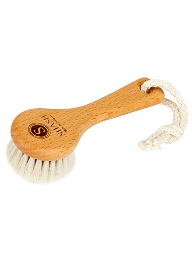 SHASH Made In Germany Exfoliating Face Brush Soft Goat Bristle Face Brush Gently Exfoliates Skin To Reduce Flaking And Fine Lines Promotes Glowing Complexion Ecosourced Beech Wood - Image 5