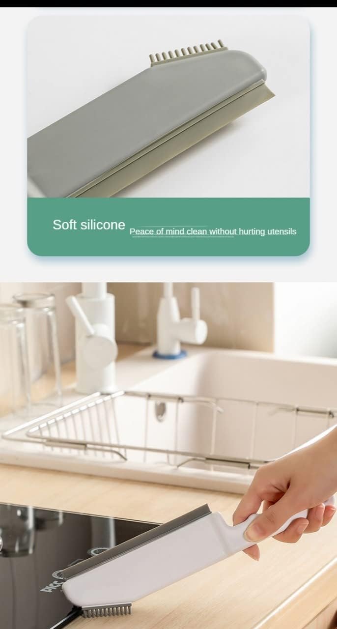MVM Enterprise 3 in 1 Kitchen Bathroom Silicone Door Gap Cleaning Brush Floor Window Cleaning Tool Multi-Functional Gap Cleaning Brush Cleaner (1Pcs) - Image 5