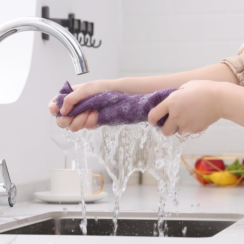 Kitinjoy 100 Cotton Waffle Weave Kitchen Towels 4Pack Super Soft and Absorbent Dish Towels for Drying Dishes Kitchen Hand Towels 13 in x 28 in Lavender - Image 3