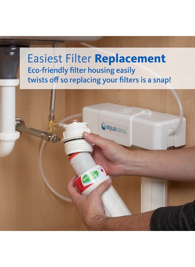 Aquasana Replacement Filter Cartridges for 3Stage Max Flow Claryum Under Sink Water Filtration System  Filters 99 Of Chlorine  3 Count  AQ5300R