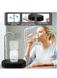 Generic Desktop Water Bottle Dispenser, 6 Levels Table Top Water Discharge, Portable USB Charging for 5 Gallon Bottles and Universal Bottles Black  - Image 4
