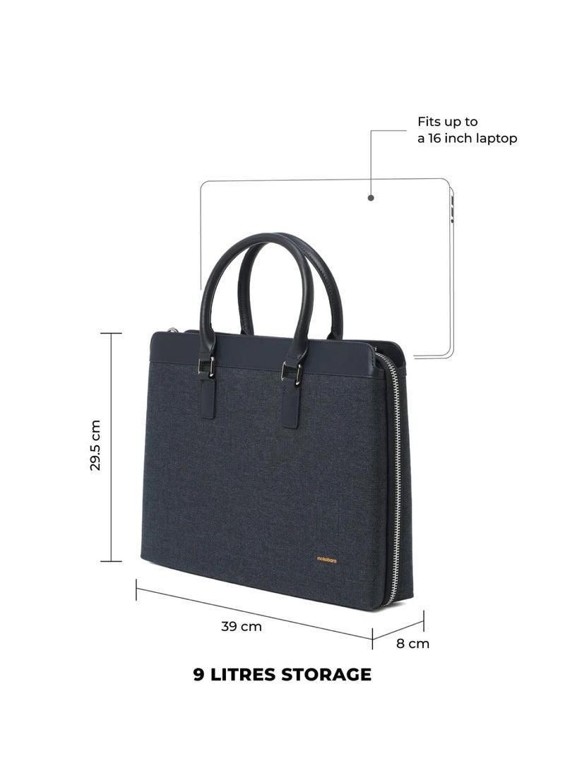 Mokobara The Briefcase Pro - 15.6" Laptop Messenger Bag for Men & Women (Tailored Blue) - Image 3