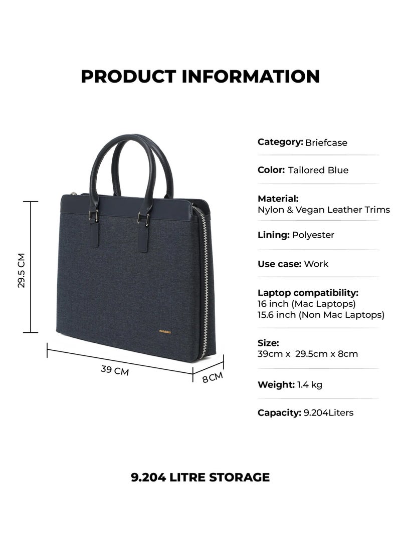 Mokobara The Briefcase Pro - 15.6" Laptop Messenger Bag for Men & Women (Tailored Blue) - Image 2
