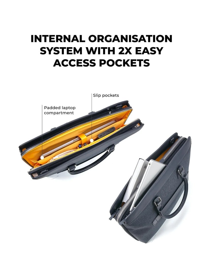 Mokobara The Briefcase Pro - 15.6" Laptop Messenger Bag for Men & Women (Tailored Blue) - Image 5