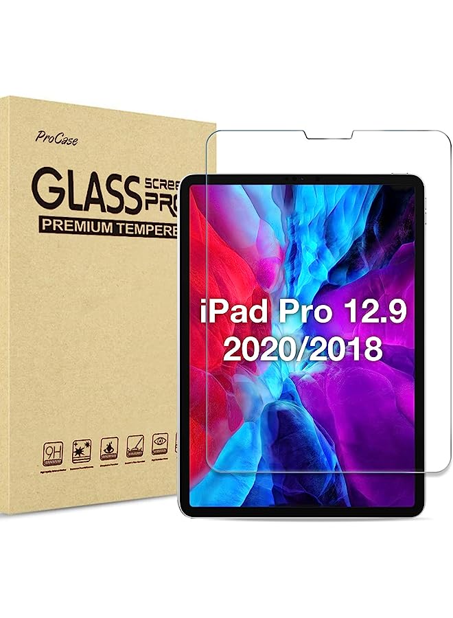 IAF Ipad Pro 12.9 Screen Protector 2022 2021 2020 2018, Tempered Glass Screen Film Guard Screen Protector For Ipad Pro 12.9 6Th 2022/ 5Th 2021/ 4Th Gen 2020/ 3Rd Gen 2018 -Clear