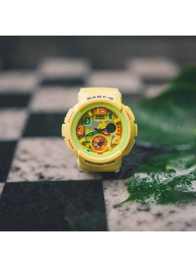 Casio Baby-G BGA-190-9BDR Women’s Analog-Digital Watch, Dual World Time, Yellow Resin, Shock Resistant, 100m Water Resistance - Image 3