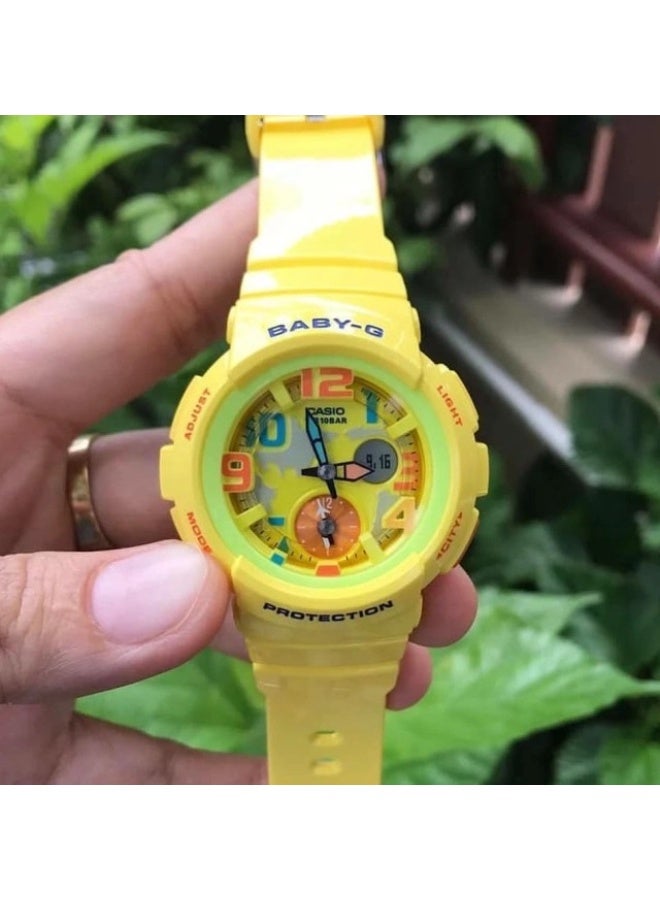 Casio Baby-G BGA-190-9BDR Women’s Analog-Digital Watch, Dual World Time, Yellow Resin, Shock Resistant, 100m Water Resistance - Image 4