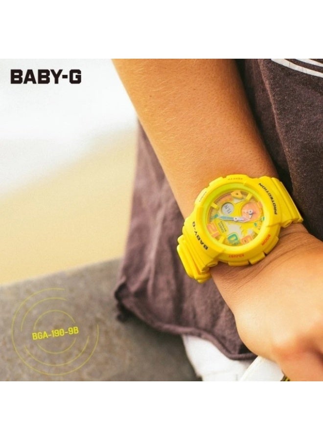 Casio Baby-G BGA-190-9BDR Women’s Analog-Digital Watch, Dual World Time, Yellow Resin, Shock Resistant, 100m Water Resistance - Image 5