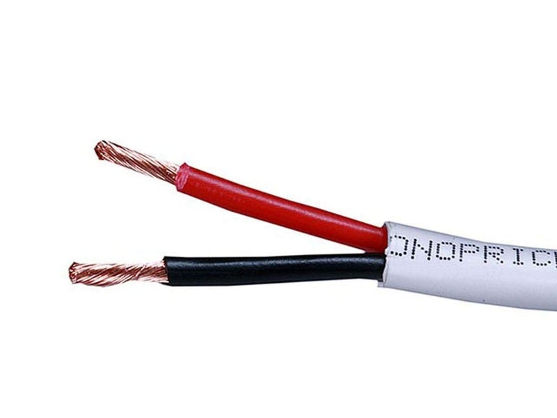 Monoprice 2 Conductor Speaker Wire CL2 Rated 999 OxygenFree Pure Bare Copper 16AWG 500 Feet White Access Series - Image 2