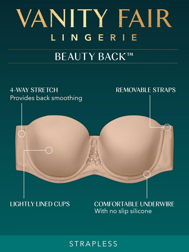 Vanity Fair womens Beauty Back Smoothing Strapless (34b - 44dd) Bra, Rose Beige, 36D US - Image 5
