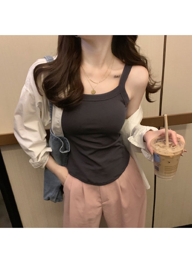 NIBEMINENT Korean Style Pure Cotton Camisole - Summer Essential Top - Image 1