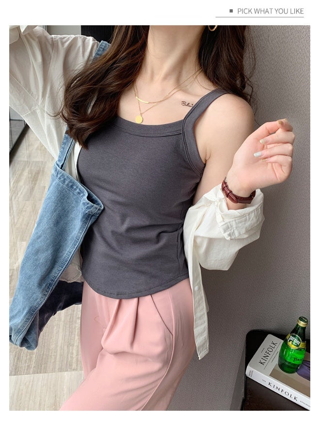 NIBEMINENT Korean Style Pure Cotton Camisole - Summer Essential Top - Image 3