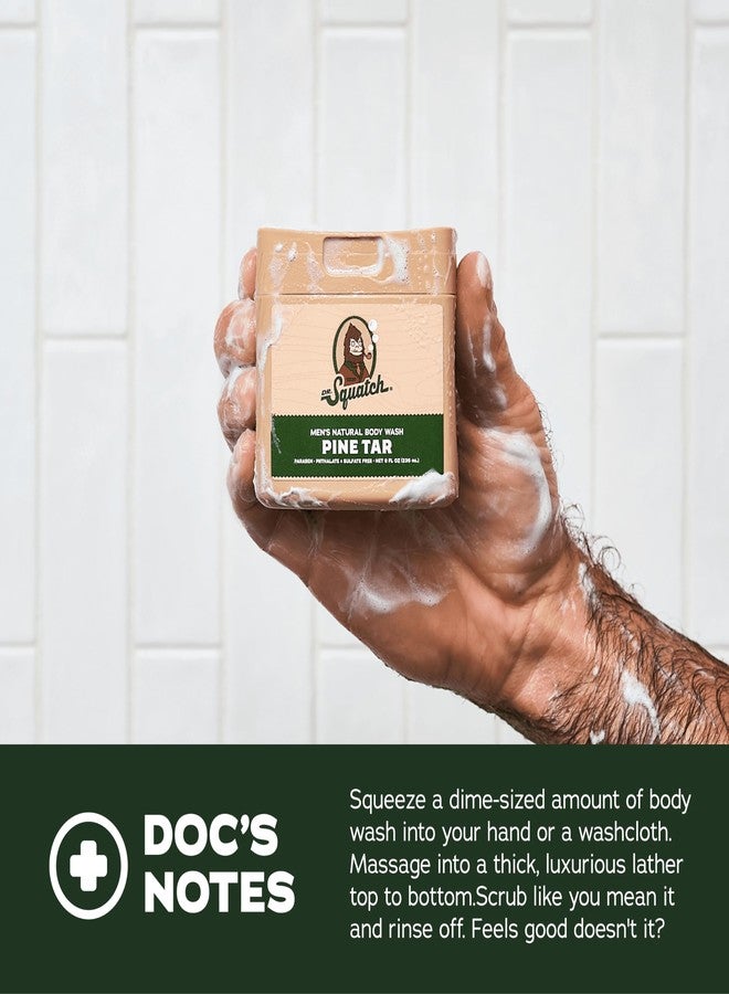 Dr. Squatch NEW Body Wash for Men with Nourishing, Natural Ingredients | No Paraben, Phthalate, Sulfate | All Day Moisturization | Pine Tar, Wood Barrel Bourbon & Fresh Falls (8 oz, 3-Pack) - Image 4