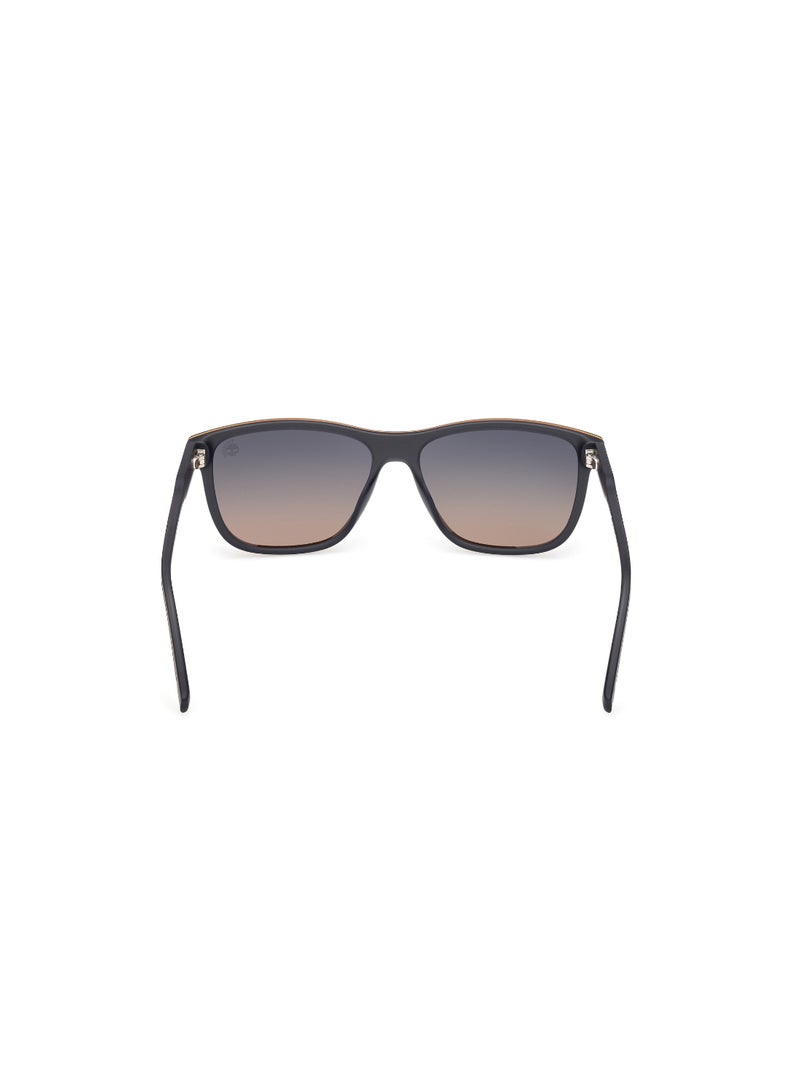 TIMBERLAND FULL RIM MALE RECTANGULAR GREY INJECTED SUNGLASSES - Image 4