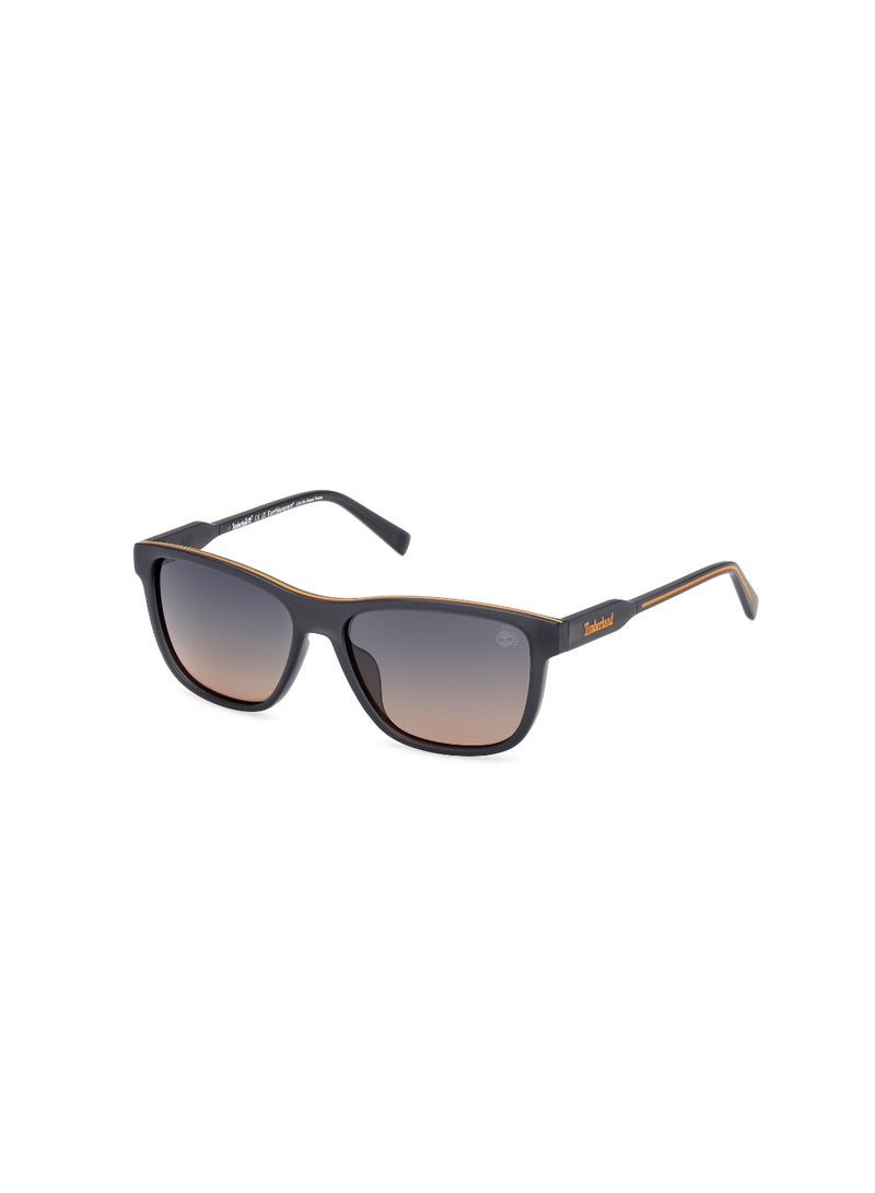 TIMBERLAND FULL RIM MALE RECTANGULAR GREY INJECTED SUNGLASSES - Image 1