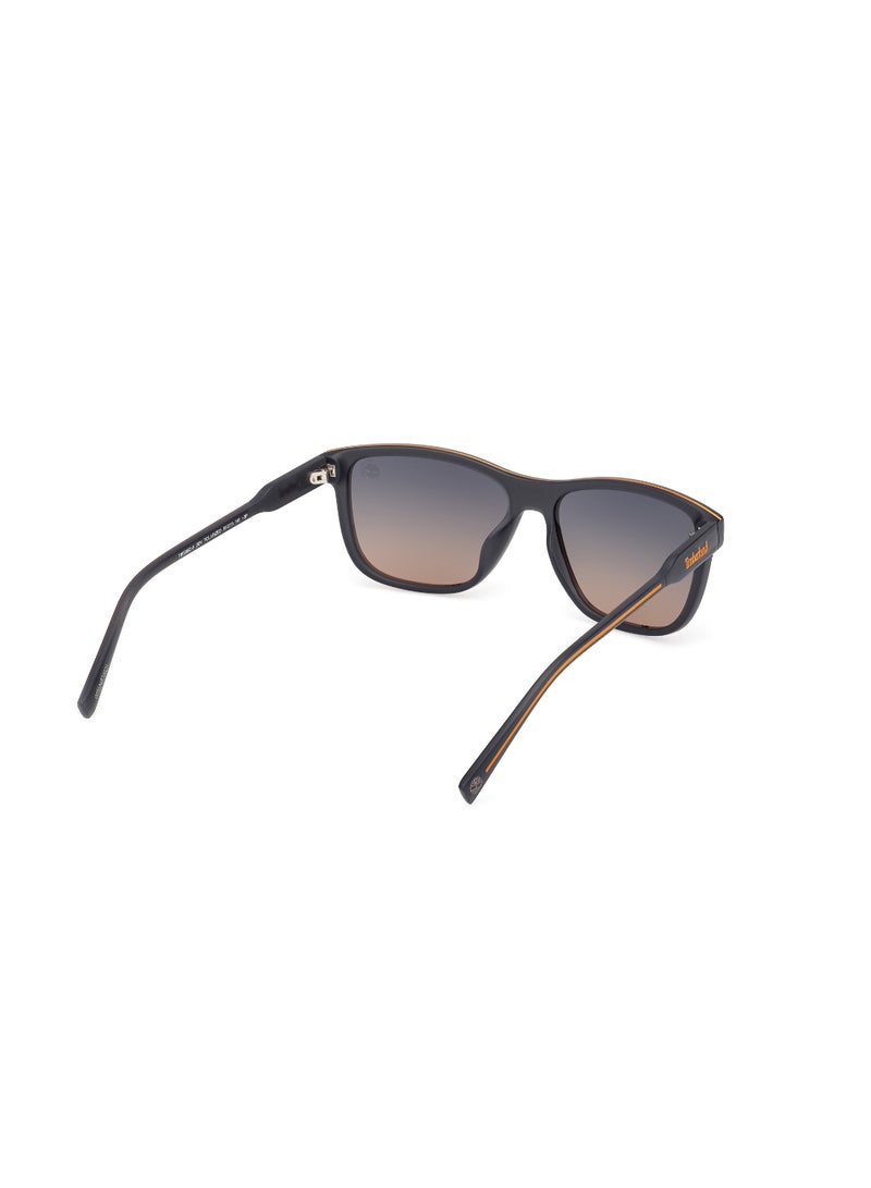 TIMBERLAND FULL RIM MALE RECTANGULAR GREY INJECTED SUNGLASSES - Image 5