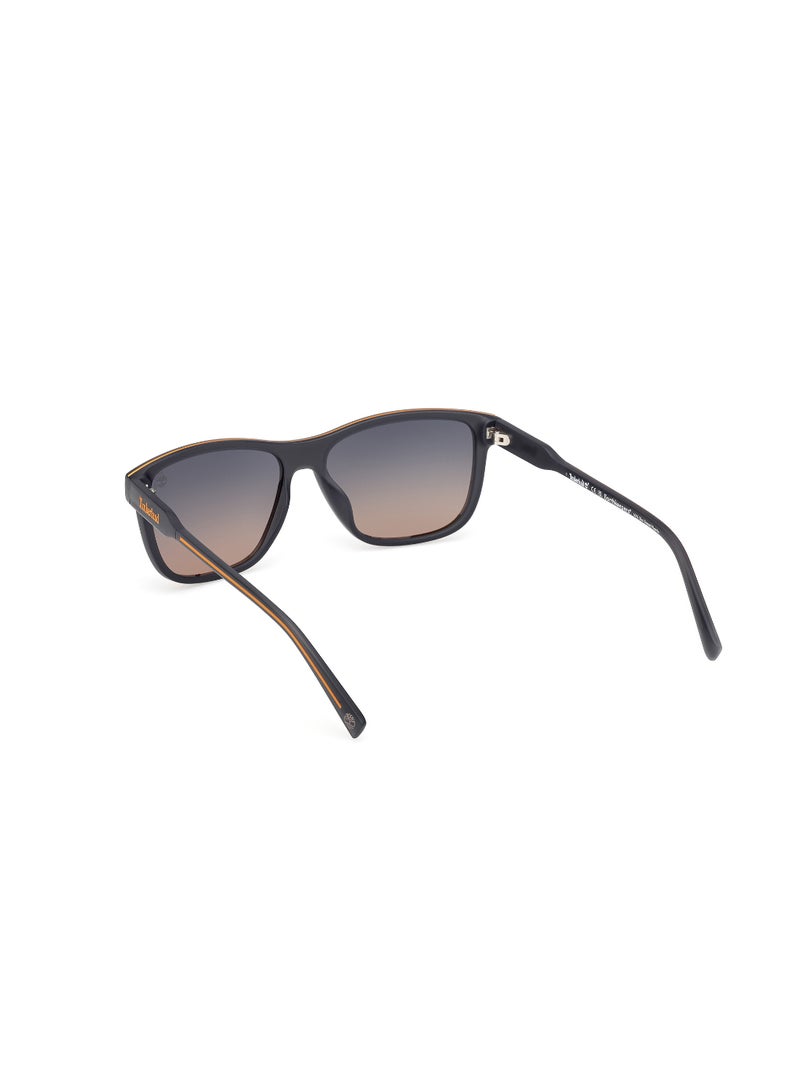 TIMBERLAND FULL RIM MALE RECTANGULAR GREY INJECTED SUNGLASSES - Image 3
