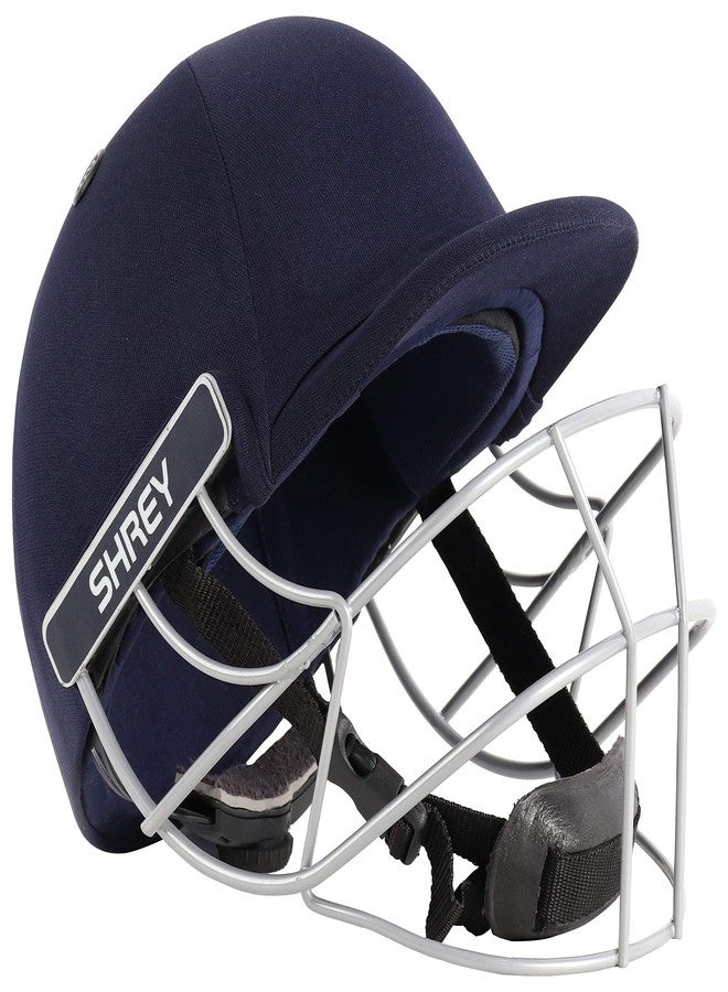 SHREY Cricket Helmet Classic Steel Size Large - Navy - Image 2