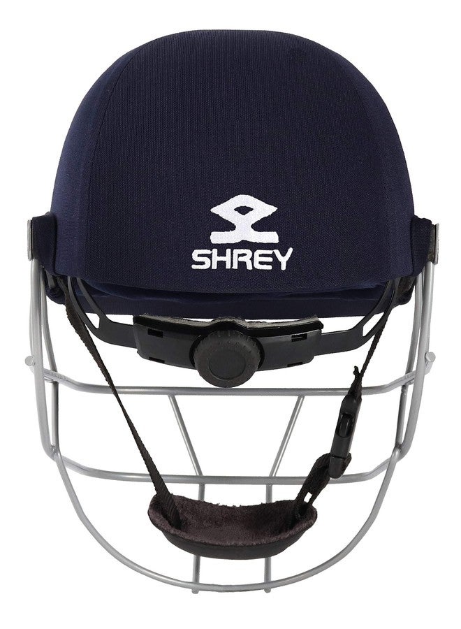 SHREY Cricket Helmet Classic Steel Size Large - Navy - Image 3