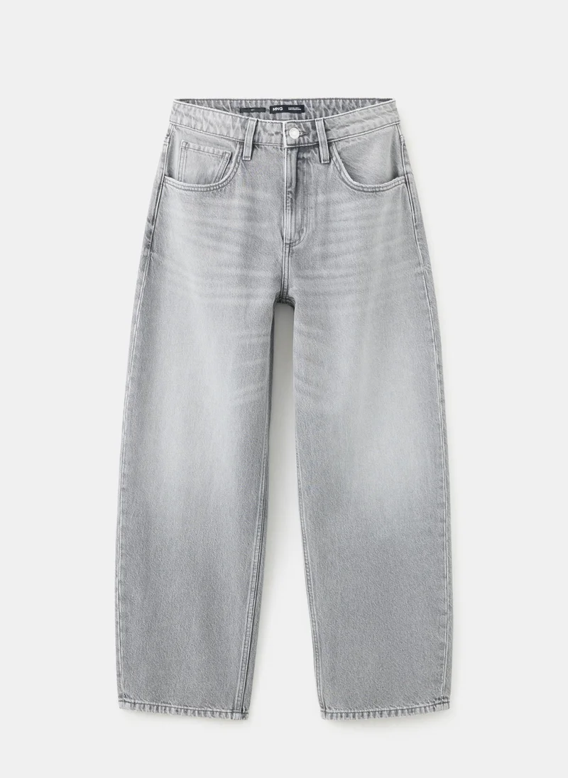 Mango TG-TEJANO GRIS High-Rise Balloon Jeans for Women | Best Price UAE