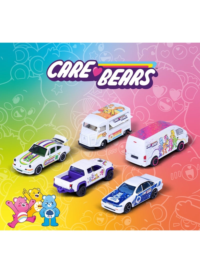 Majorette Care Bears 5-Piece Die-Cast Mini Car Gift Set, 1:64 Scale Metal Toy Vehicles with Colourful Care Bears Designs, 5 Collectible Cars for Kids Ages 3+ - Image 5