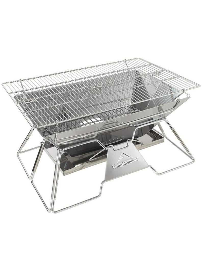 كامبينج مون كامبينغ مون موقد شواء خشبي قابل للطي من الستانلس ستيل (MT-3) - Image 1