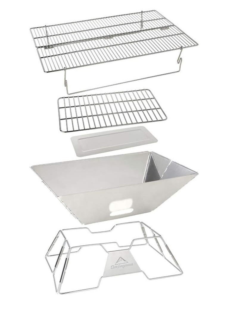 كامبينج مون كامبينغ مون موقد شواء خشبي قابل للطي من الستانلس ستيل (MT-3) - Image 3