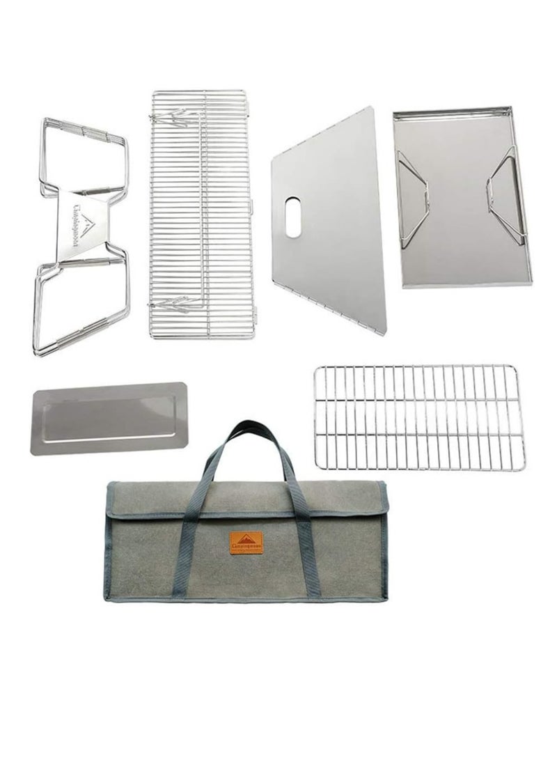 كامبينج مون كامبينغ مون موقد شواء خشبي قابل للطي من الستانلس ستيل (MT-3) - Image 4