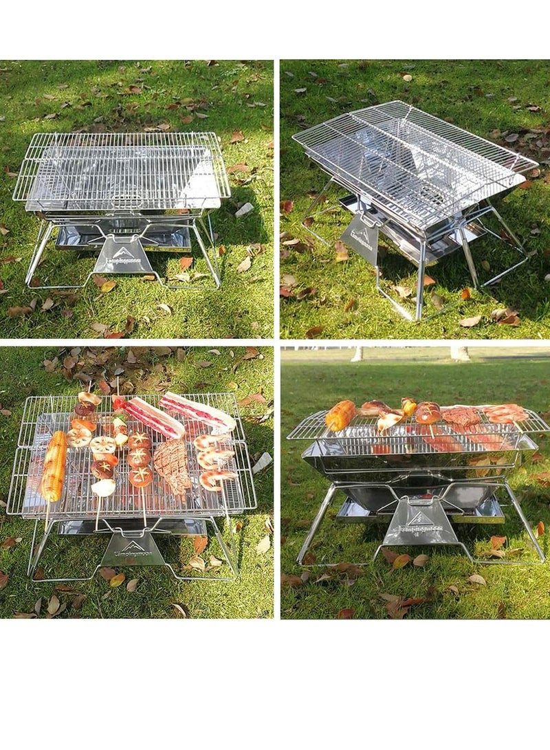 كامبينج مون كامبينغ مون موقد شواء خشبي قابل للطي من الستانلس ستيل (MT-3) - Image 5