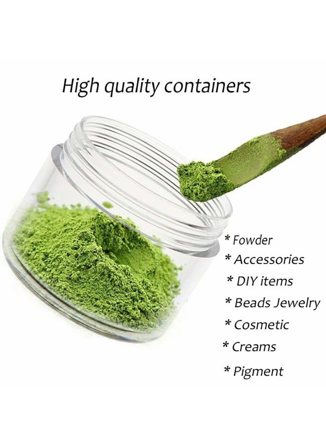 ZEJIA حاويات عينة 5 جرام مع أغطية، حاويات مكياج صغيرة، حاويات تجميل بلاستيكية فارغة للسفر مع ملصقات (25 قطعة، غطاء أبيض) - Image 4