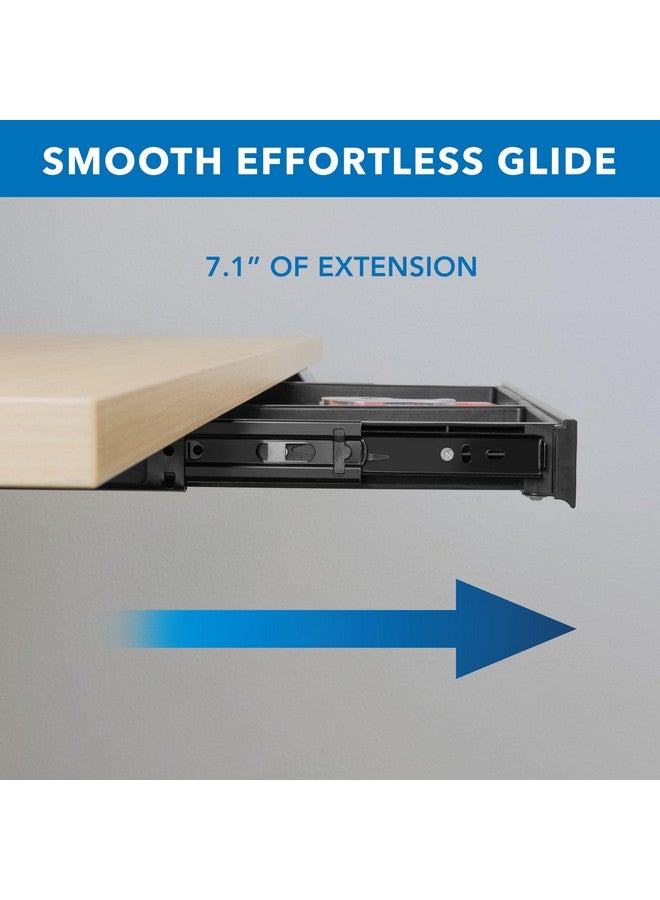 Mount-It! Under Desk Storage Drawer - Shallow Under Desk Drawer Organizer - Standing Desk Drawer Attachment - 20.7" Width Under Desk Drawer - Black - Image 5