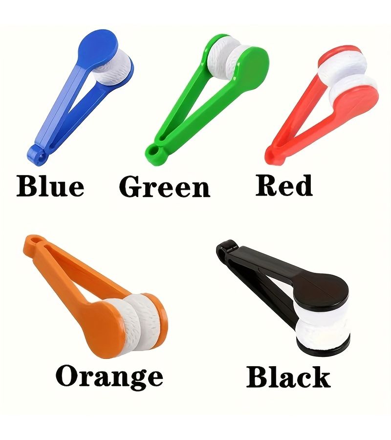 7pcs Portable Mini Eyeglasses Cleaning Brush Set Random Colors Microfiber Fashion Glasses - Image 3
