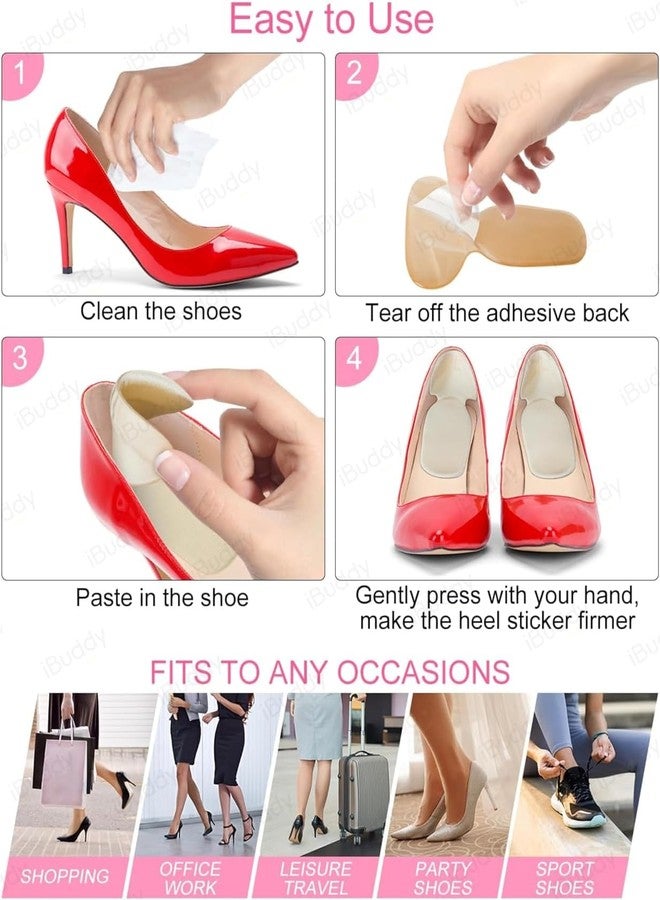 FEXMY Shoe Bite Protector & Gel Insoles | Foot Care Cushion Pads for Men & Women | Self-Adhesive Heel Grips, Shoe Tape, Arch & Heel Support | Prevent Blisters, Cuts | Comfort & Pain Relief Insoles (Black, Large) - Image 4