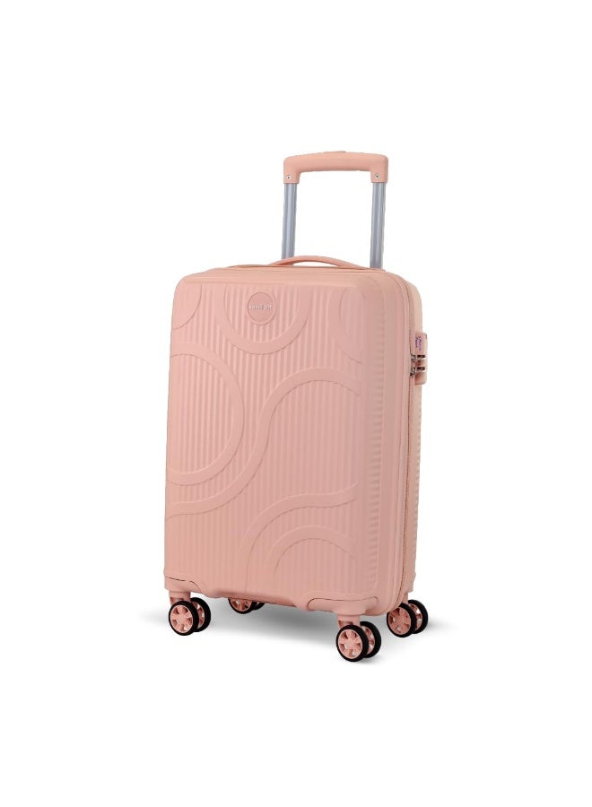 KAMILIANT by American Tourister Selva|Cabin Trolley Bag Small Size (56 cms) for Travel| Hard Case Polypropylene (PP) Suitcase|360° 8-Wheel Spinner Luggage Trolley|Combination Lock|Peach - Image 1