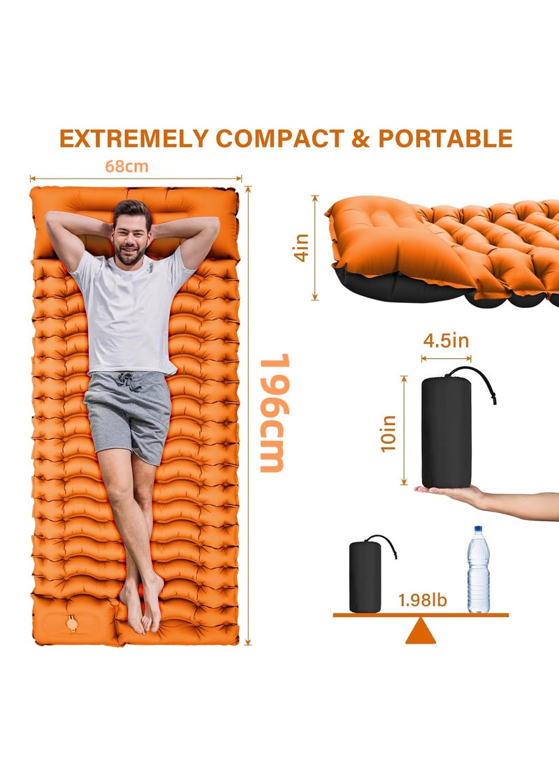 Joyelink Camping Sleeping Pad-with Built-in Foot Pump,Inflatable Camping Pad,Durable Waterproof Camping Mattress,Portable Compact Sleeping Pad for Camping,Backpacking,Traveling,Hiking  - Image 2