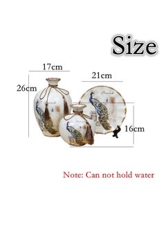 Generic Vases Set For Home Decor, Ramadan Decor, And Bridal Decor - Suitable For Artificial Flowers, 3 Pieces Of Ceramic - Modern Decorative Vases (Various Shapes)  - Image 4