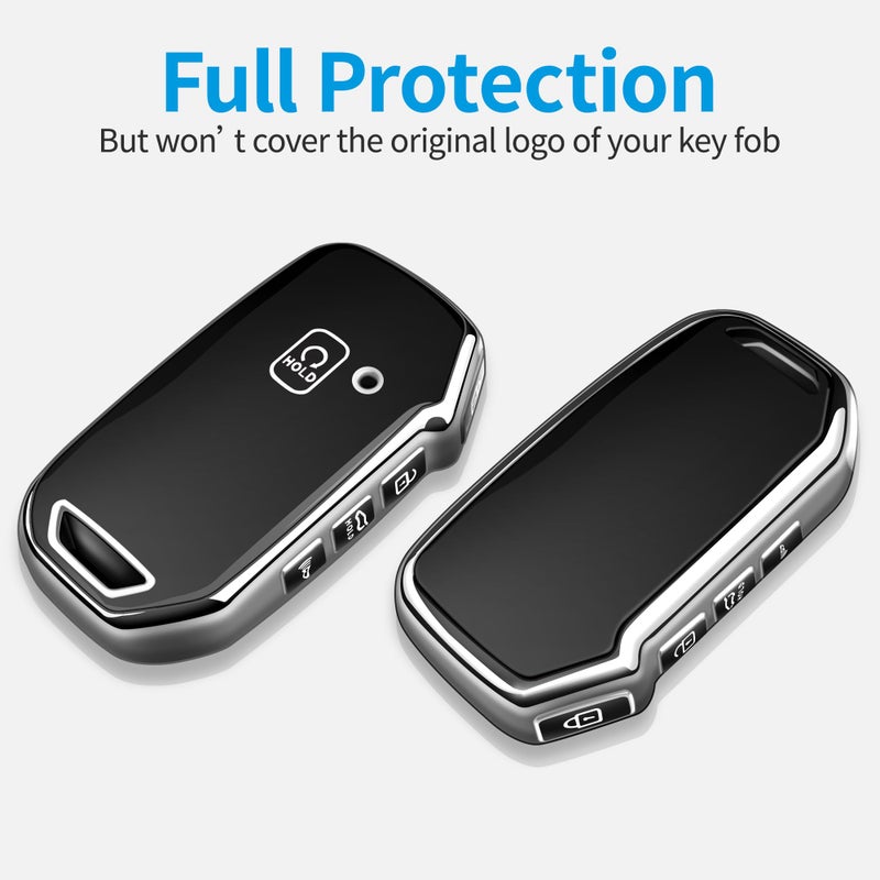 Tukellen for Kia Key Fob Cover,Special Soft TPU Key Case Cover Protector Compatible with Cerato Ceed Forte NIRO Sorento Seltos Sportage Soul Telluride Remote/Smart Key,Key Shell-Silver - Image 3
