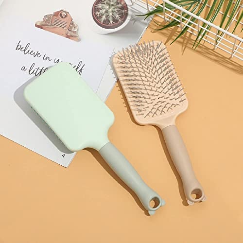 SHFTI Detangling Paddle Hairbrush, Great on Wet or Dry Hair, for Women, Men and Kids, for Long Thick Thin Curly Natural Hair (BEIGE, RECTANGULAR) - Image 3